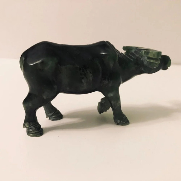 Vintage Stone  Water Buffalo 4 Inch Long Figurine - Picture 8 of 16